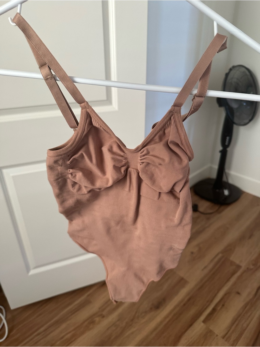SKIMS Ribbed Bodysuit in Dusty Rose-Tan